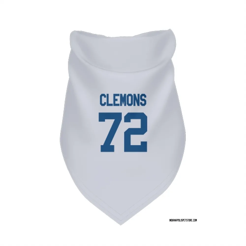 Indianapolis Colts Micheal Clemons White Pet Bandana for Dog & Cat
