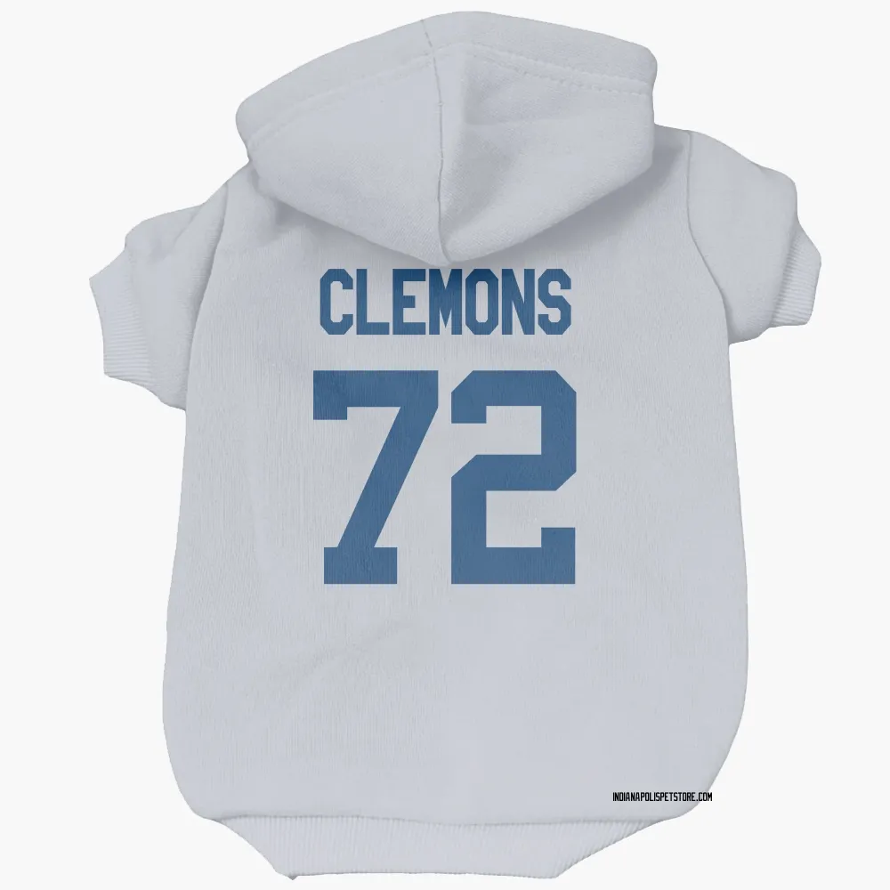 Indianapolis Colts Micheal Clemons White Pet Hoodie for Dog & Cat