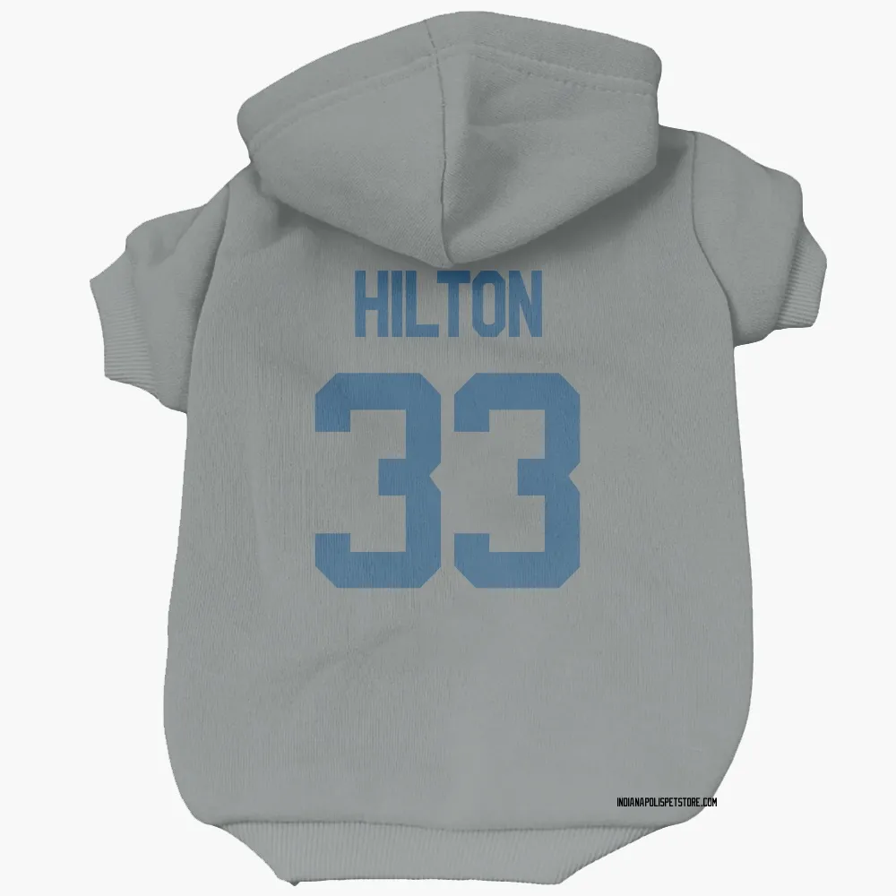 Indianapolis Colts Mike Hilton Gray Pet Hoodie for Dog & Cat
