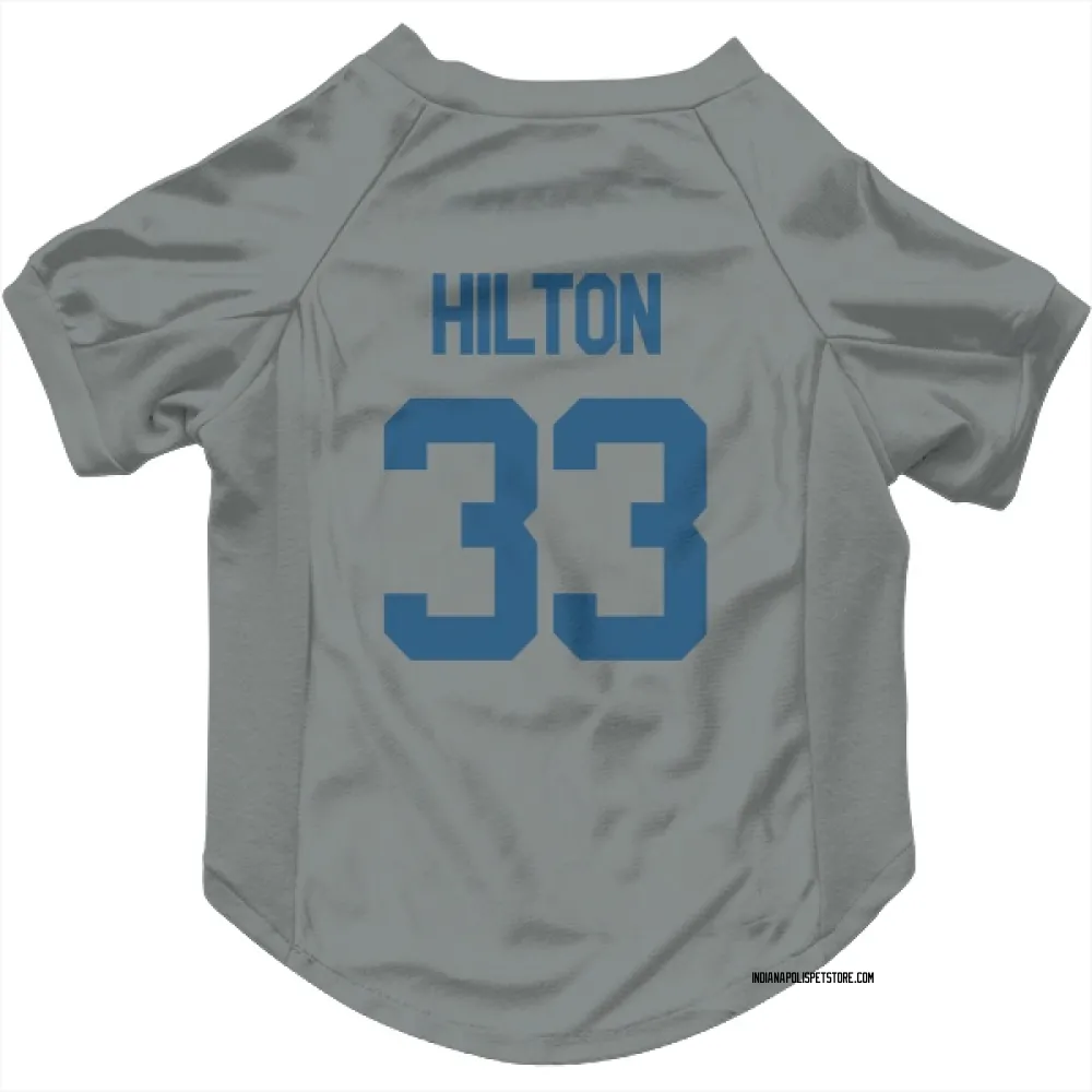 Indianapolis Colts Mike Hilton Gray Pet Jersey for Dog & Cat