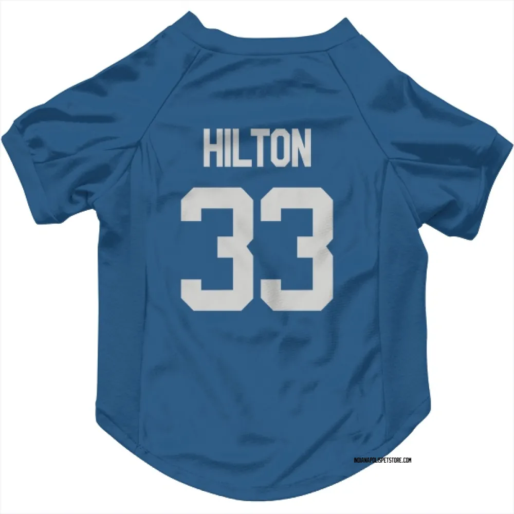 Indianapolis Colts Mike Hilton Royal Pet Jersey for Dog & Cat
