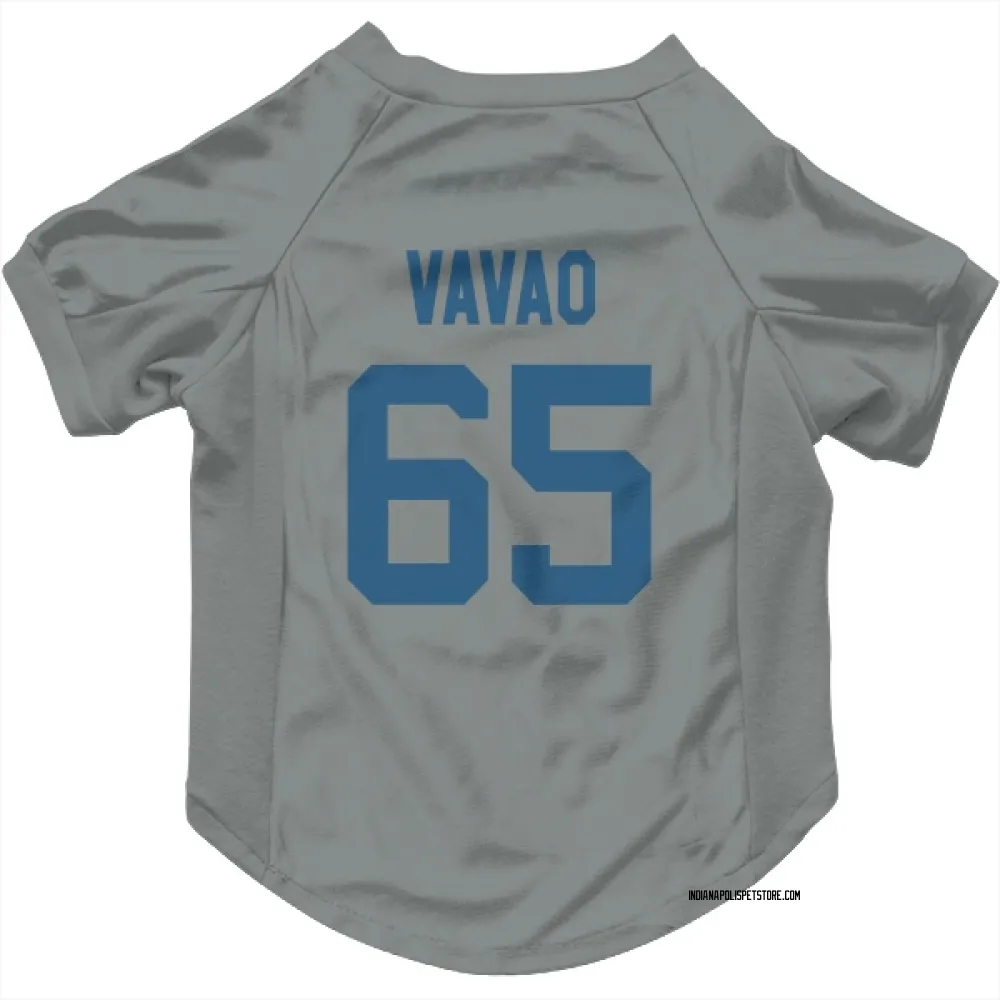 Indianapolis Colts Mose Vavao Gray Pet Jersey for Dog & Cat