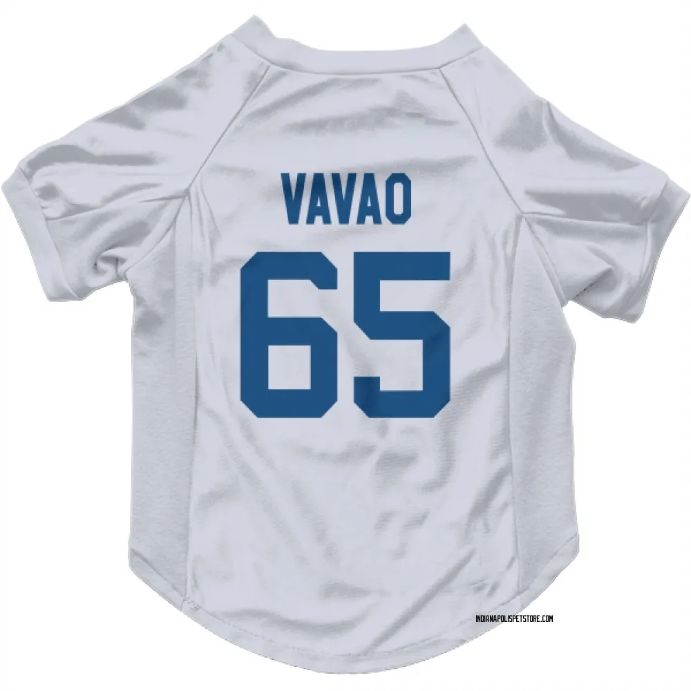 Indianapolis Colts Mose Vavao White Pet Jersey for Dog & Cat