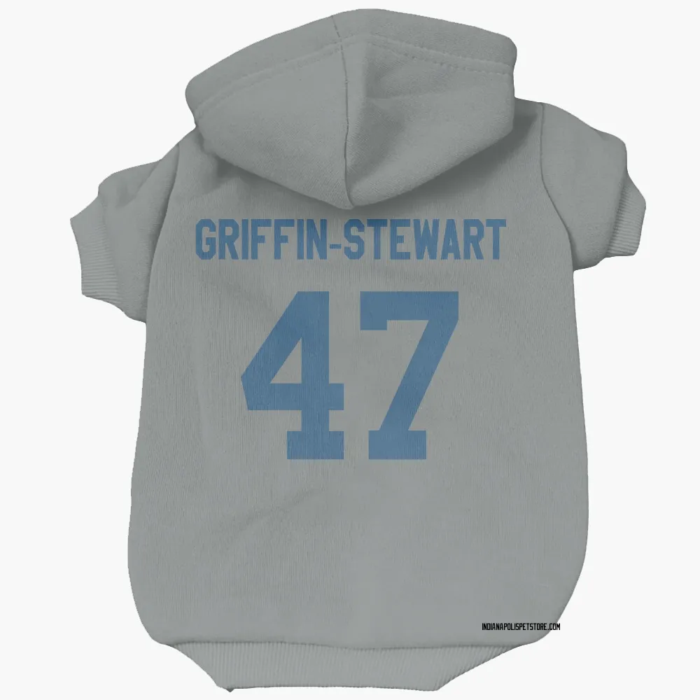 Indianapolis Colts Nakia Griffin-Stewart Gray Pet Hoodie for Dog & Cat