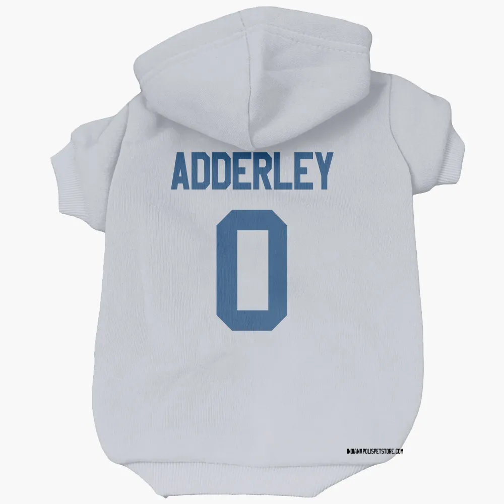 Indianapolis Colts Nasir Adderley White Pet Hoodie for Dog & Cat