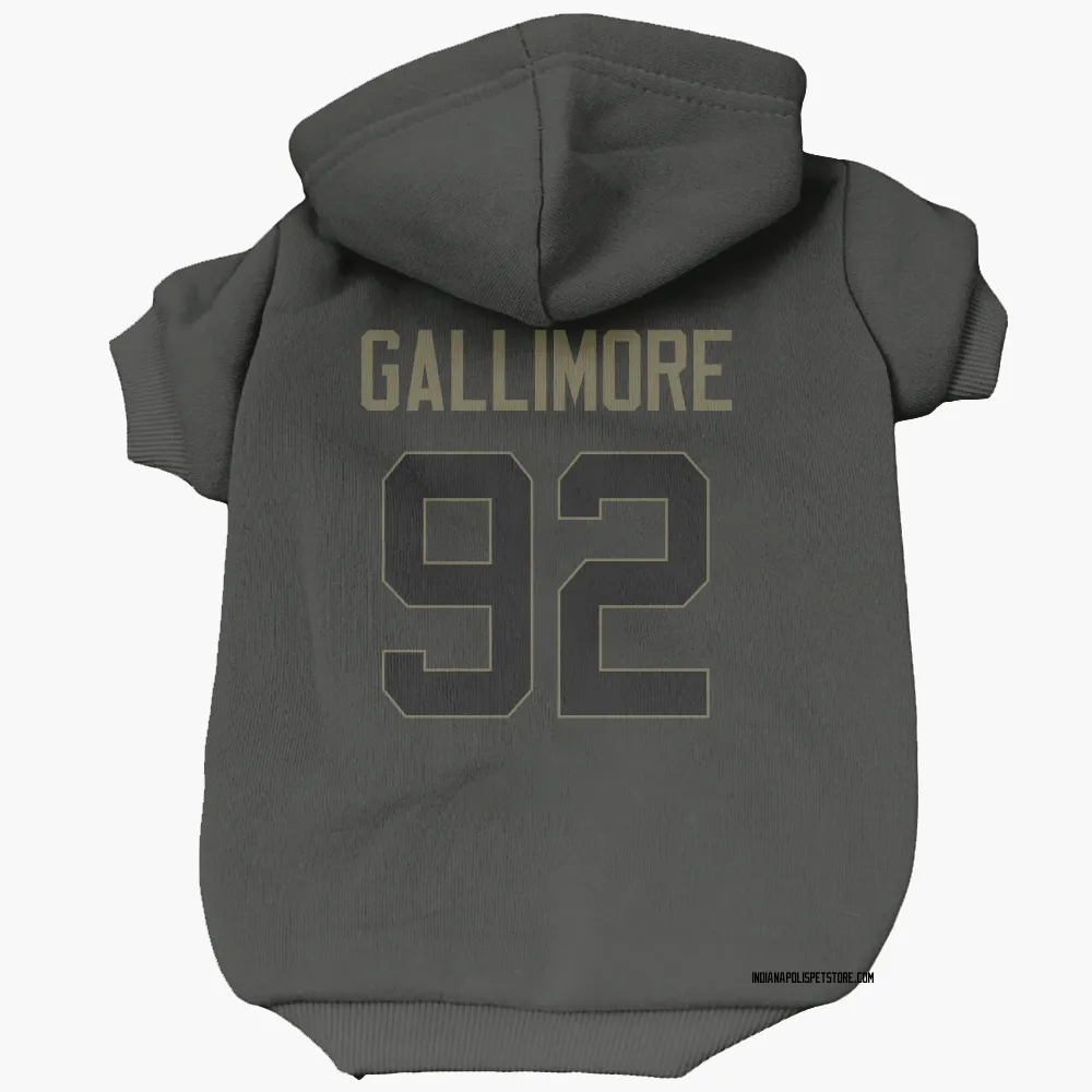 Indianapolis Colts Neville Gallimore Black Service Pet Hoodie for Dog & Cat