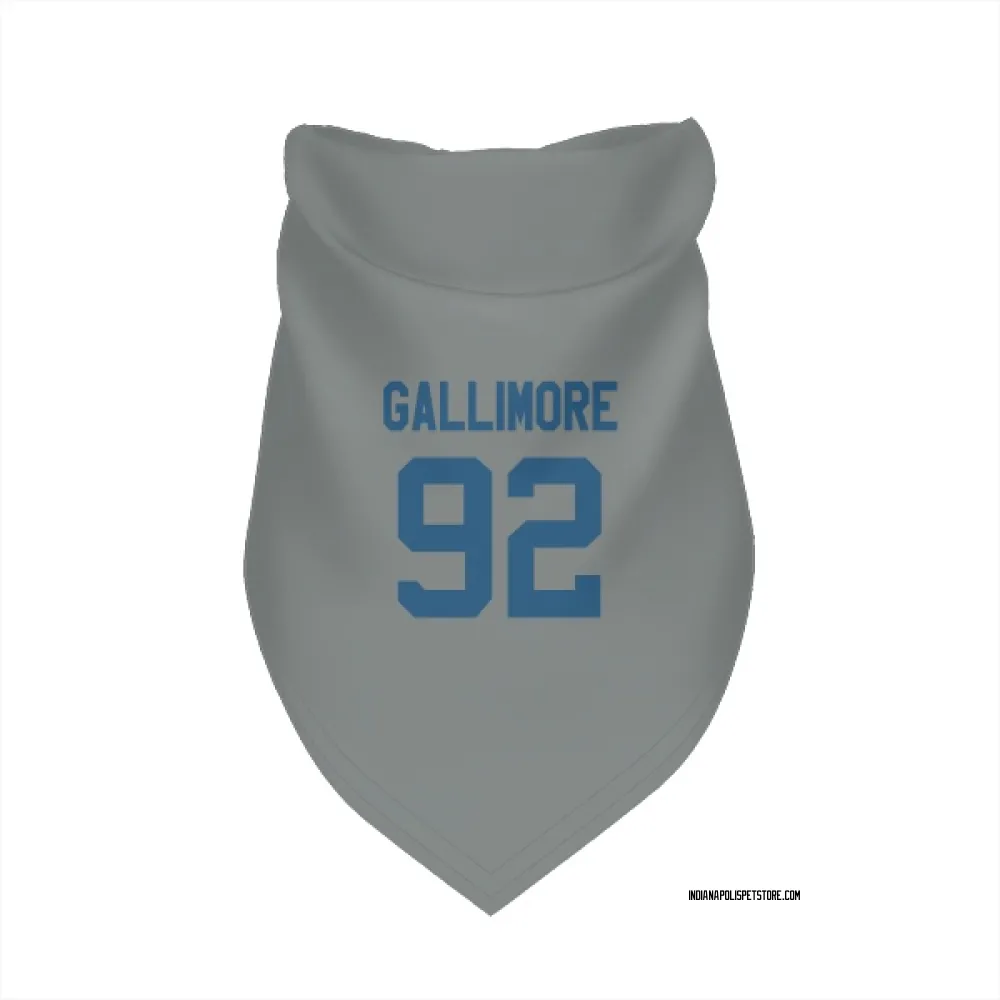 Indianapolis Colts Neville Gallimore Gray Pet Bandana for Dog & Cat