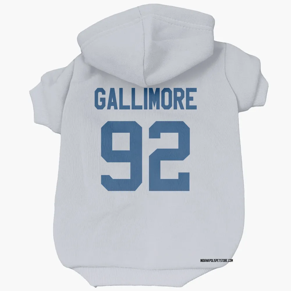 Indianapolis Colts Neville Gallimore White Pet Hoodie for Dog & Cat
