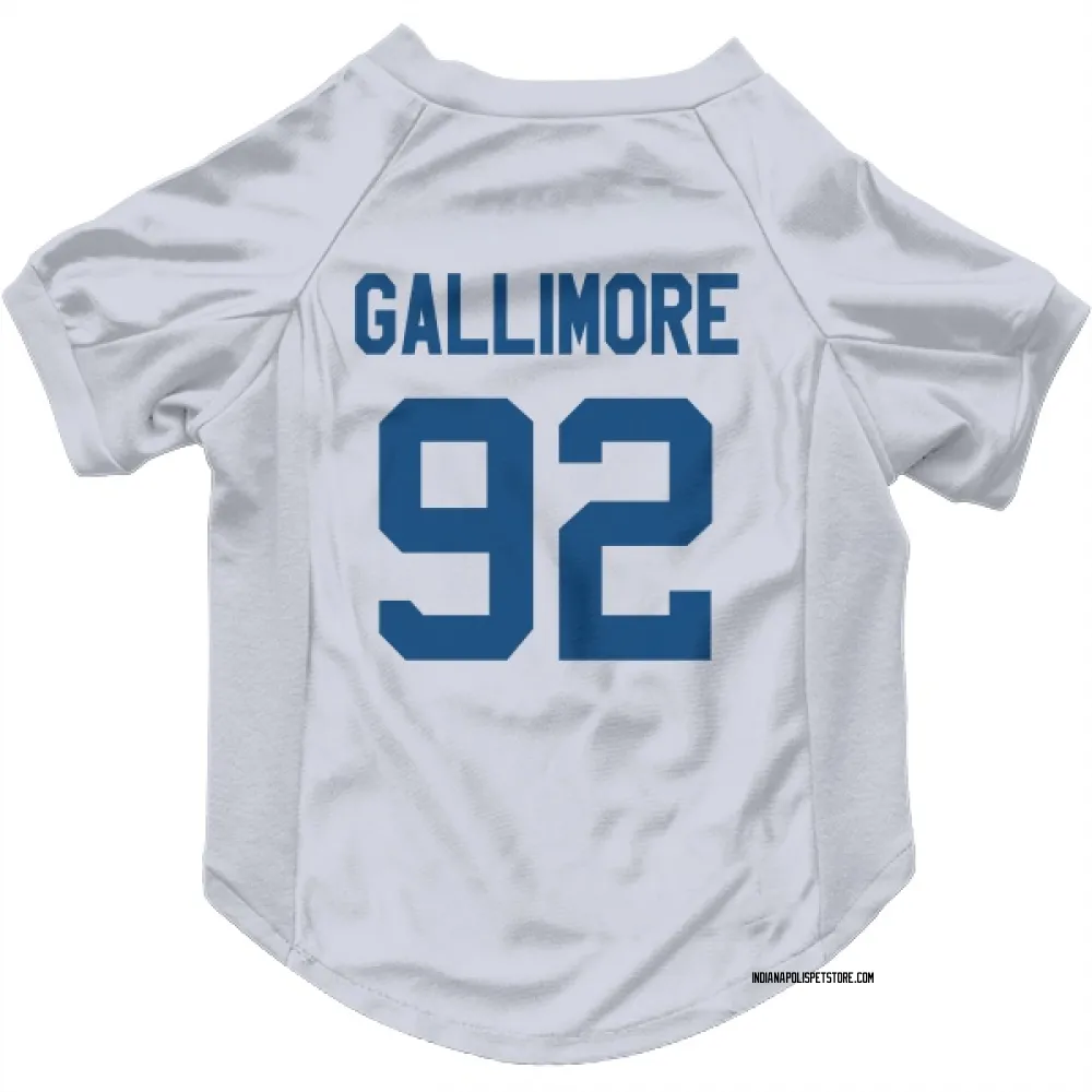 Indianapolis Colts Neville Gallimore White Pet Jersey for Dog & Cat