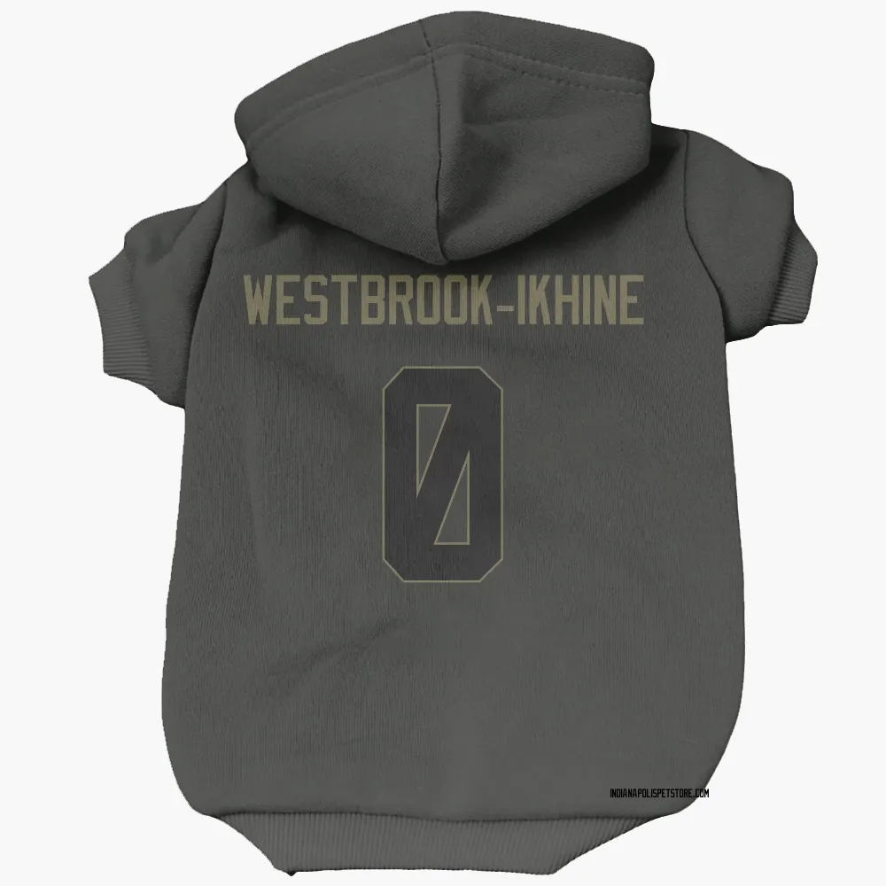 Indianapolis Colts Nick Westbrook-Ikhine Black Service Pet Hoodie for Dog & Cat