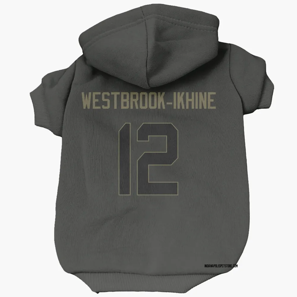 Indianapolis Colts Nick Westbrook-Ikhine Black Service Pet Hoodie for Dog & Cat