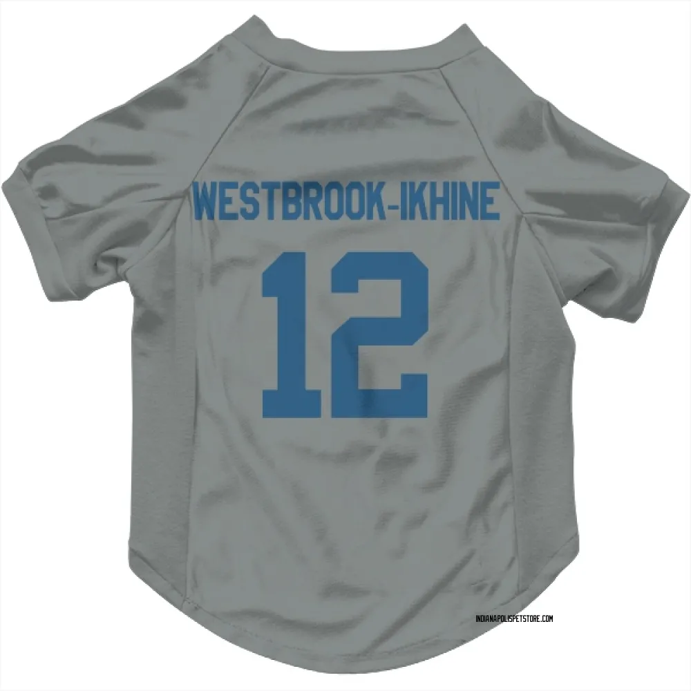 Indianapolis Colts Nick Westbrook-Ikhine Gray Pet Jersey for Dog & Cat