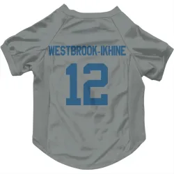 Indianapolis Colts Nick Westbrook-Ikhine Gray Pet Jersey for Dog & Cat
