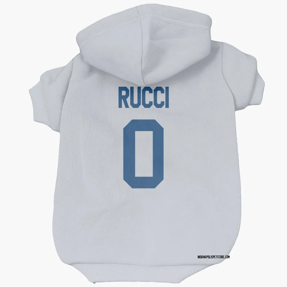 Indianapolis Colts Nolan Rucci White Pet Hoodie for Dog & Cat