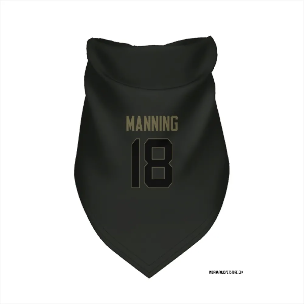 Indianapolis Colts Peyton Manning Black Service Pet Bandana for Dog & Cat