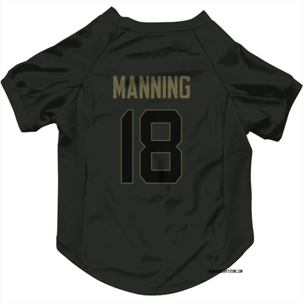 Indianapolis Colts Peyton Manning Black Service Pet Jersey for Dog & Cat