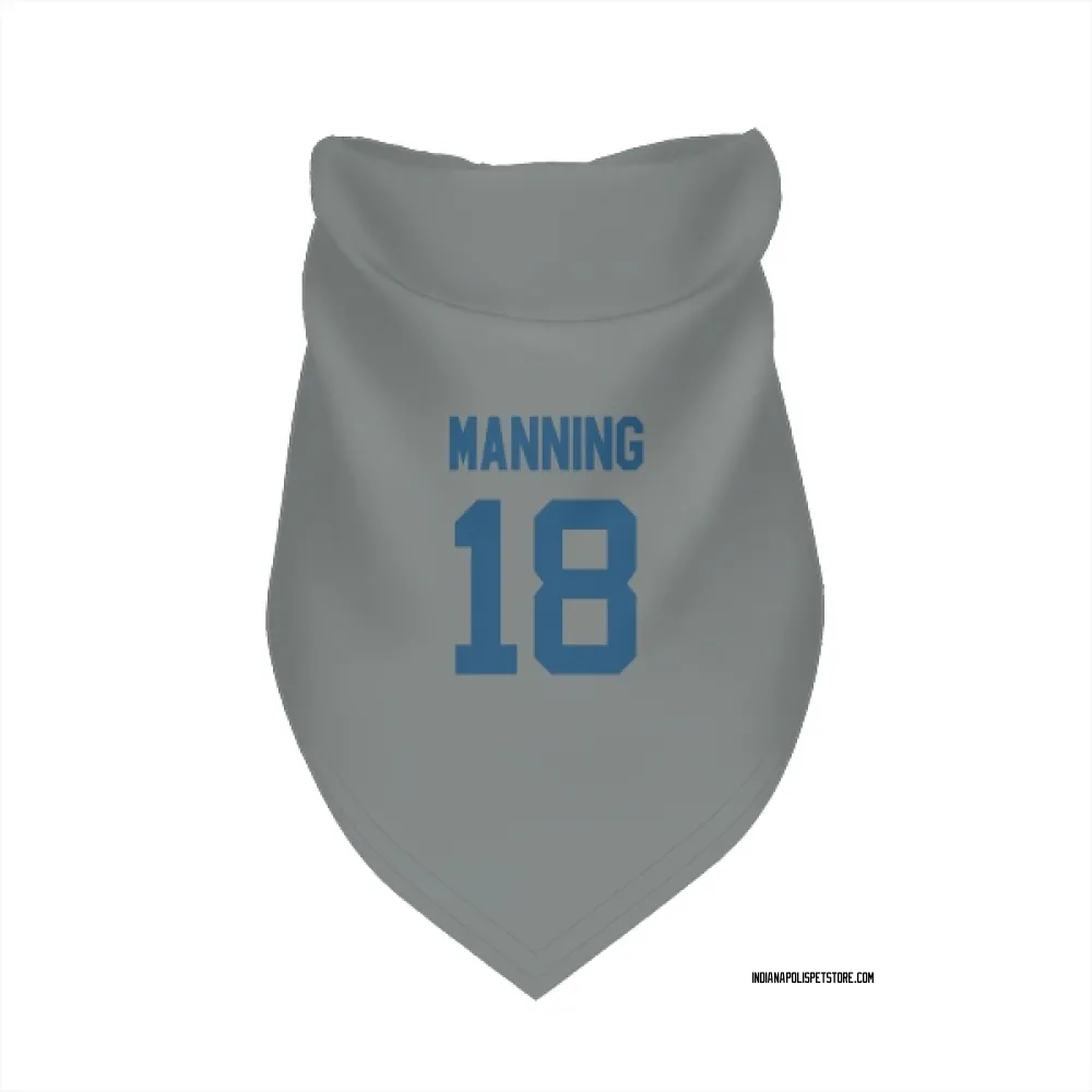 Indianapolis Colts Peyton Manning Gray Pet Bandana for Dog & Cat