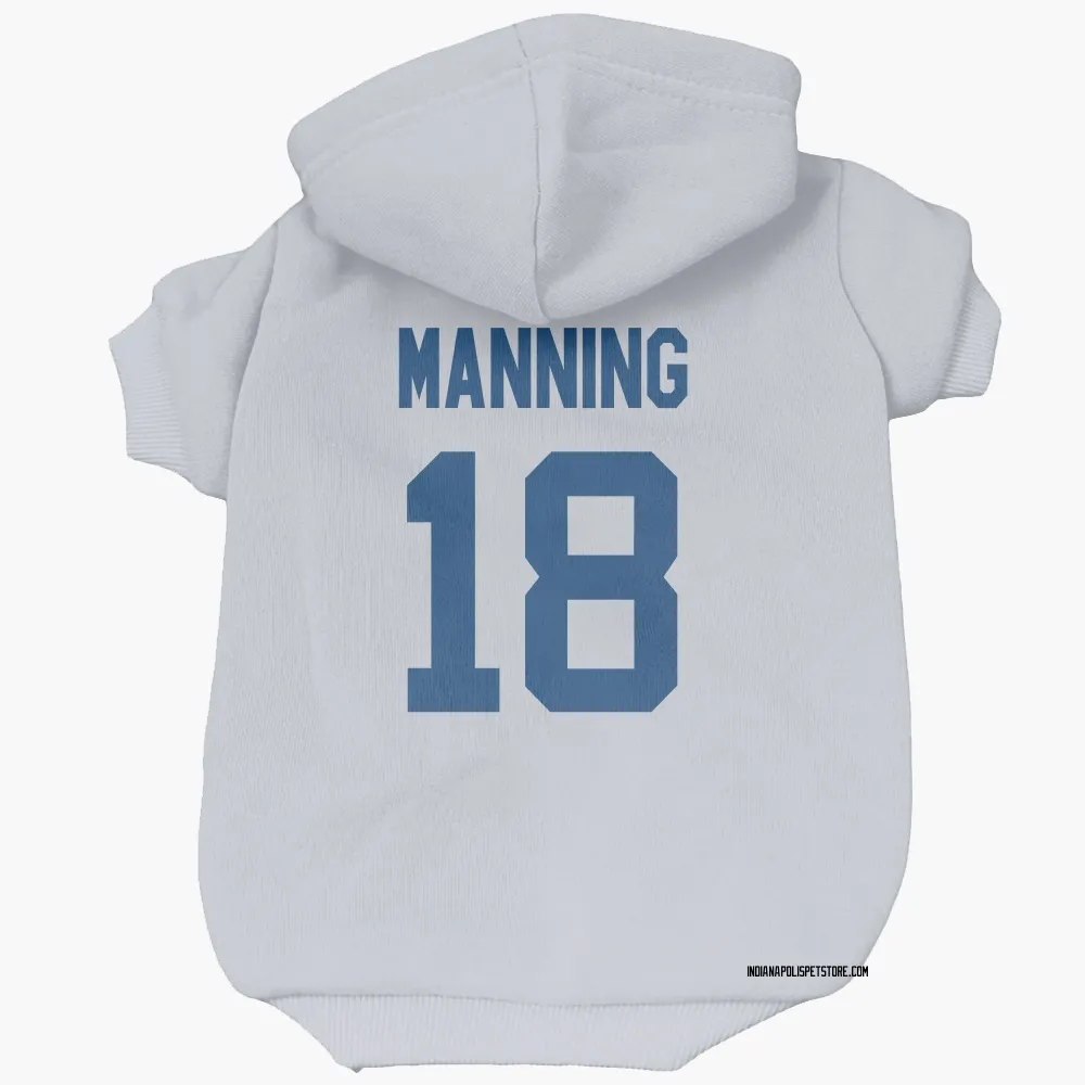 Indianapolis Colts Peyton Manning White Pet Hoodie for Dog & Cat