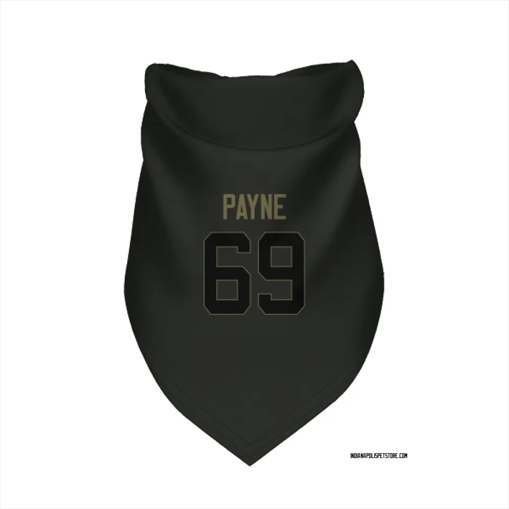 Indianapolis Colts Pheldarius Payne Black Service Pet Bandana for Dog & Cat