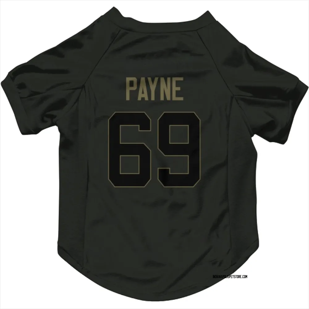 Indianapolis Colts Pheldarius Payne Black Service Pet Jersey for Dog & Cat