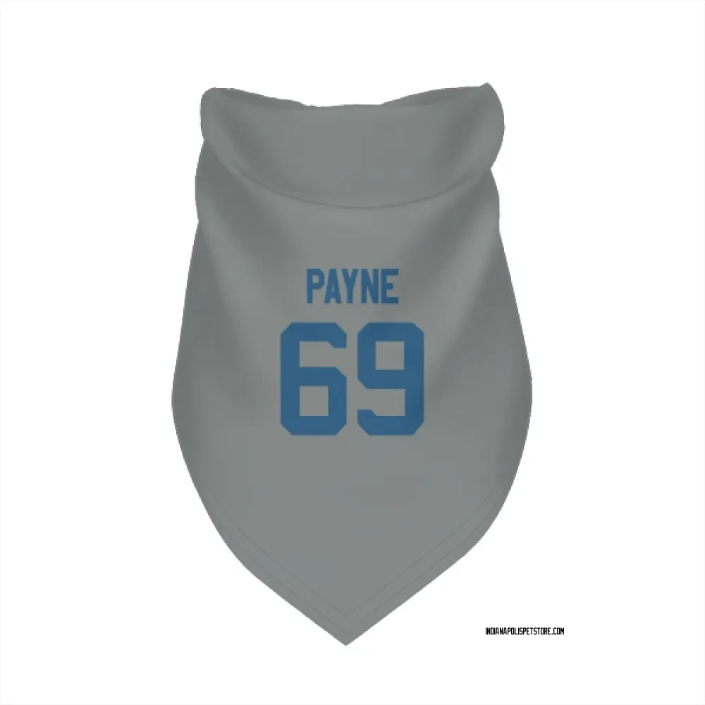 Indianapolis Colts Pheldarius Payne Gray Pet Bandana for Dog & Cat