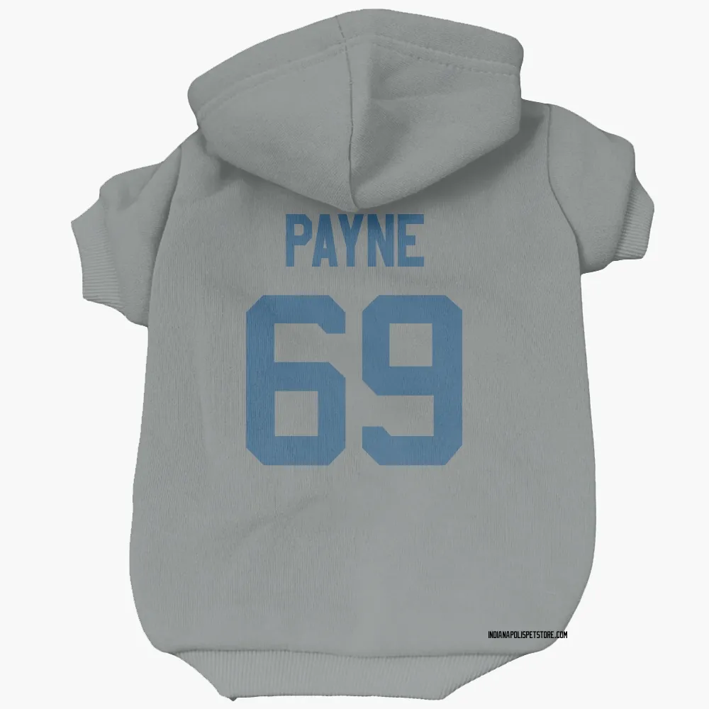 Indianapolis Colts Pheldarius Payne Gray Pet Hoodie for Dog & Cat