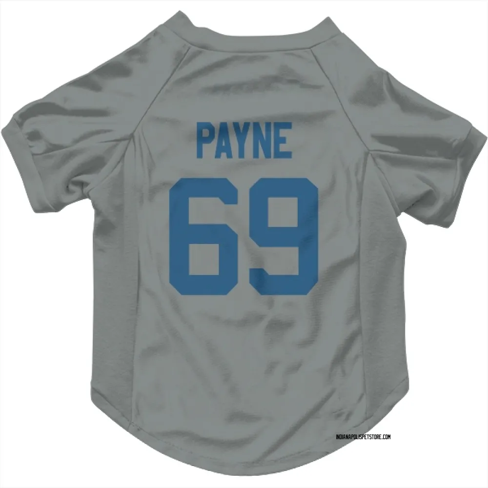 Indianapolis Colts Pheldarius Payne Gray Pet Jersey for Dog & Cat