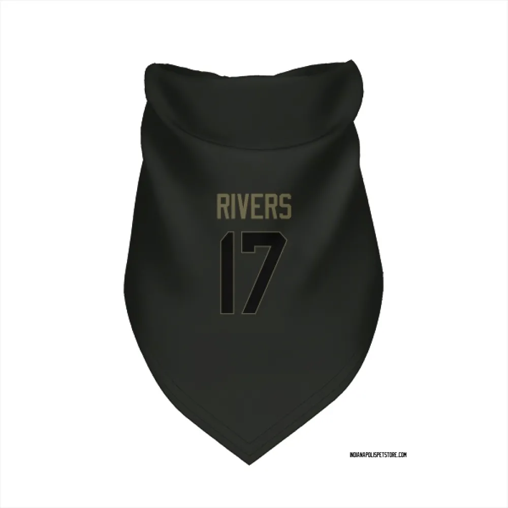 Indianapolis Colts Philip Rivers Black Service Pet Bandana for Dog & Cat