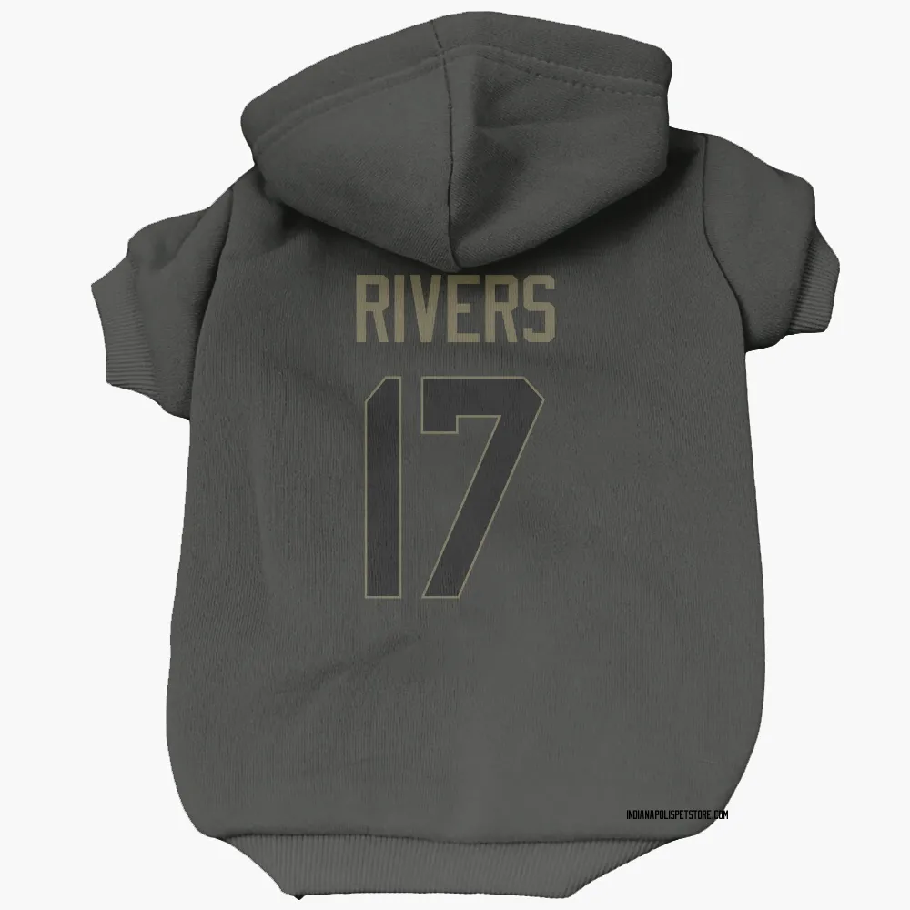 Indianapolis Colts Philip Rivers Black Service Pet Hoodie for Dog & Cat