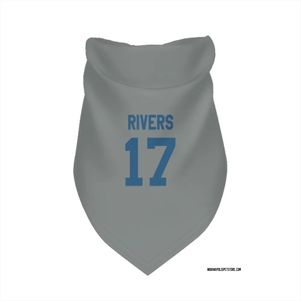 Indianapolis Colts Philip Rivers Gray Pet Bandana for Dog & Cat