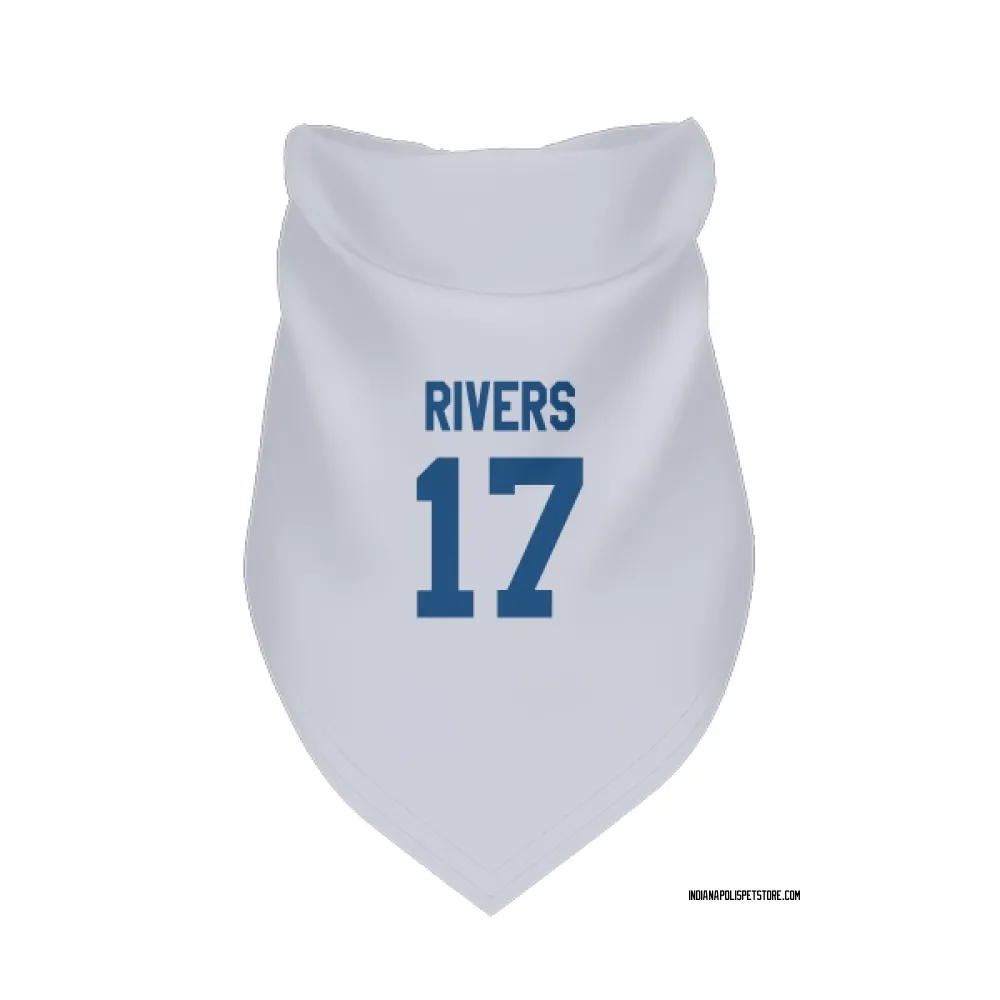 Indianapolis Colts Philip Rivers White Pet Bandana for Dog & Cat