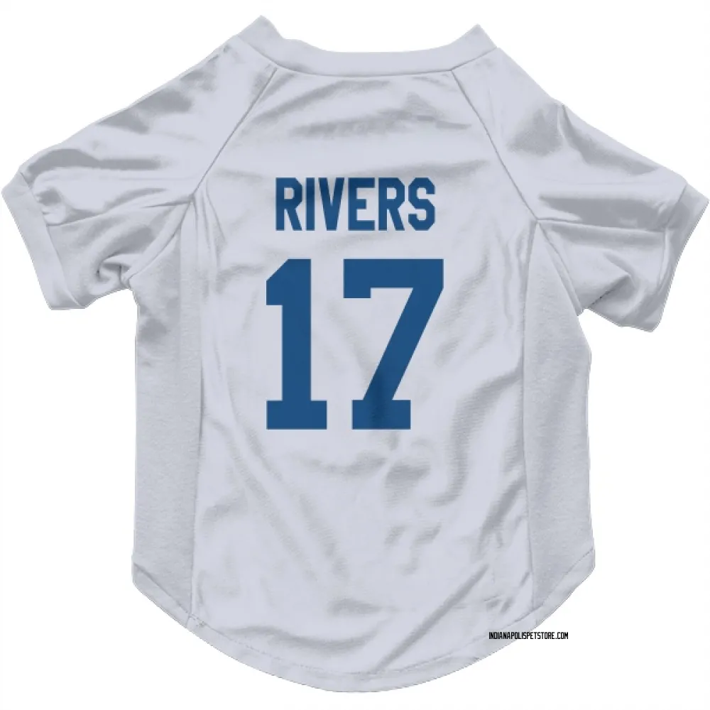 Indianapolis Colts Philip Rivers White Pet Jersey for Dog & Cat