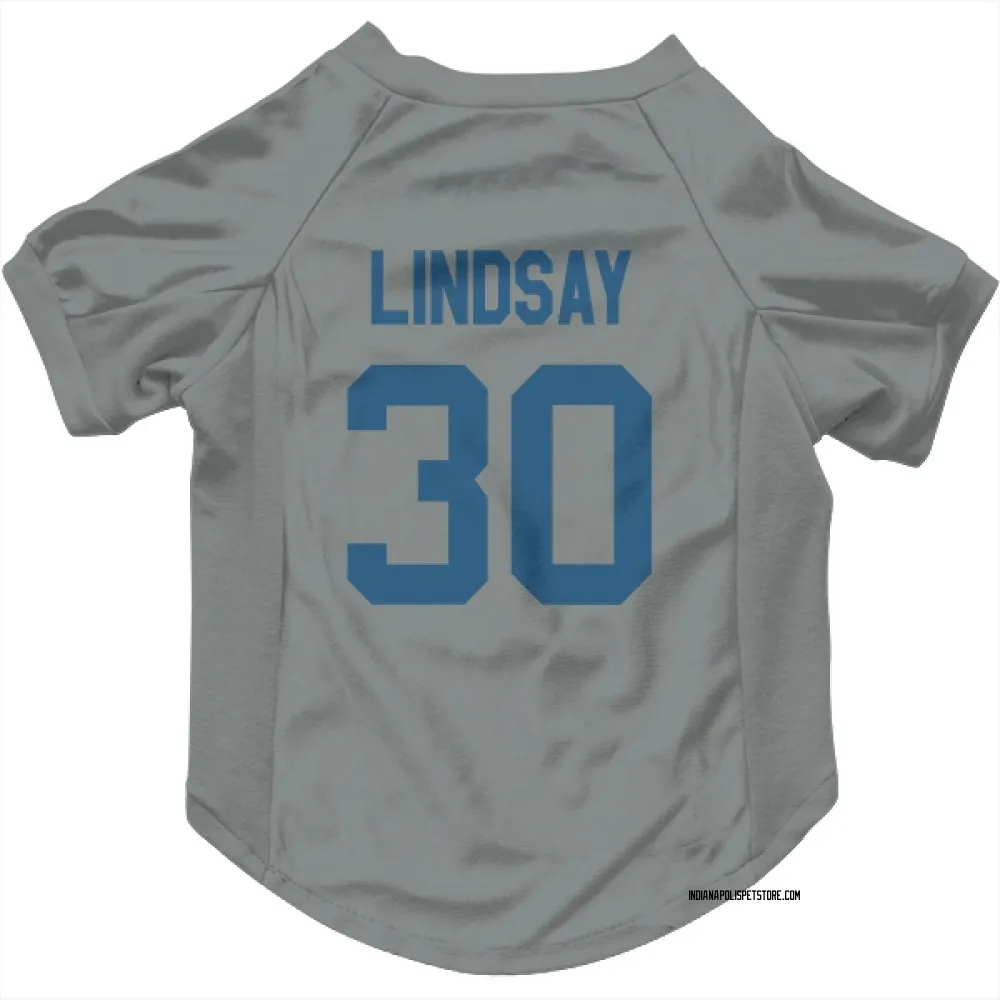 Indianapolis Colts Phillip Lindsay Gray Pet Jersey for Dog & Cat