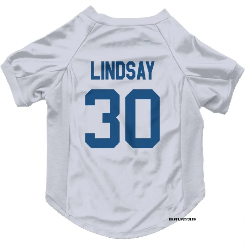 Indianapolis Colts Phillip Lindsay White Pet Jersey for Dog & Cat