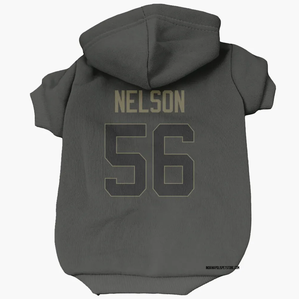 Indianapolis Colts Quenton Nelson Black Service Pet Hoodie for Dog & Cat