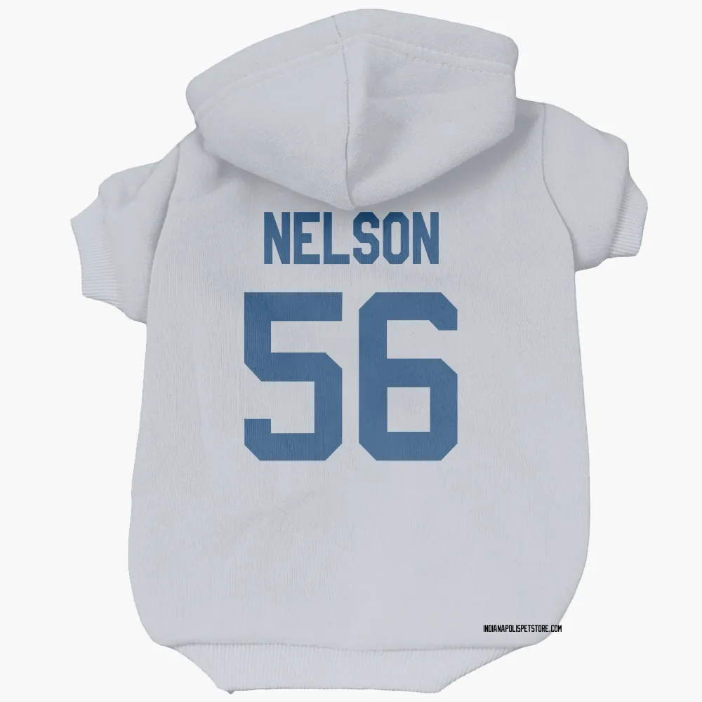 Indianapolis Colts Quenton Nelson White Pet Hoodie for Dog & Cat