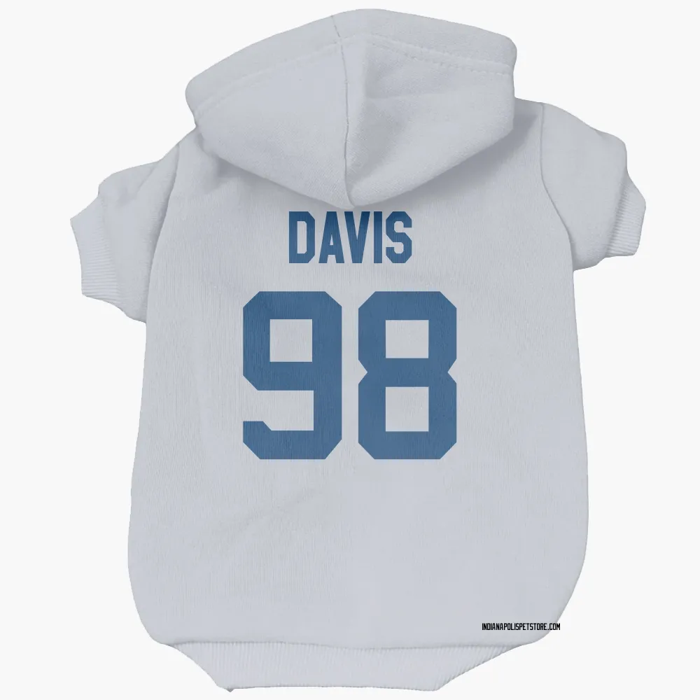 Indianapolis Colts Raekwon Davis White Pet Hoodie for Dog & Cat