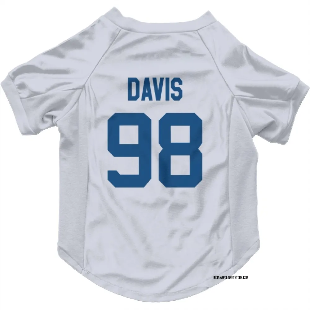 Indianapolis Colts Raekwon Davis White Pet Jersey for Dog & Cat