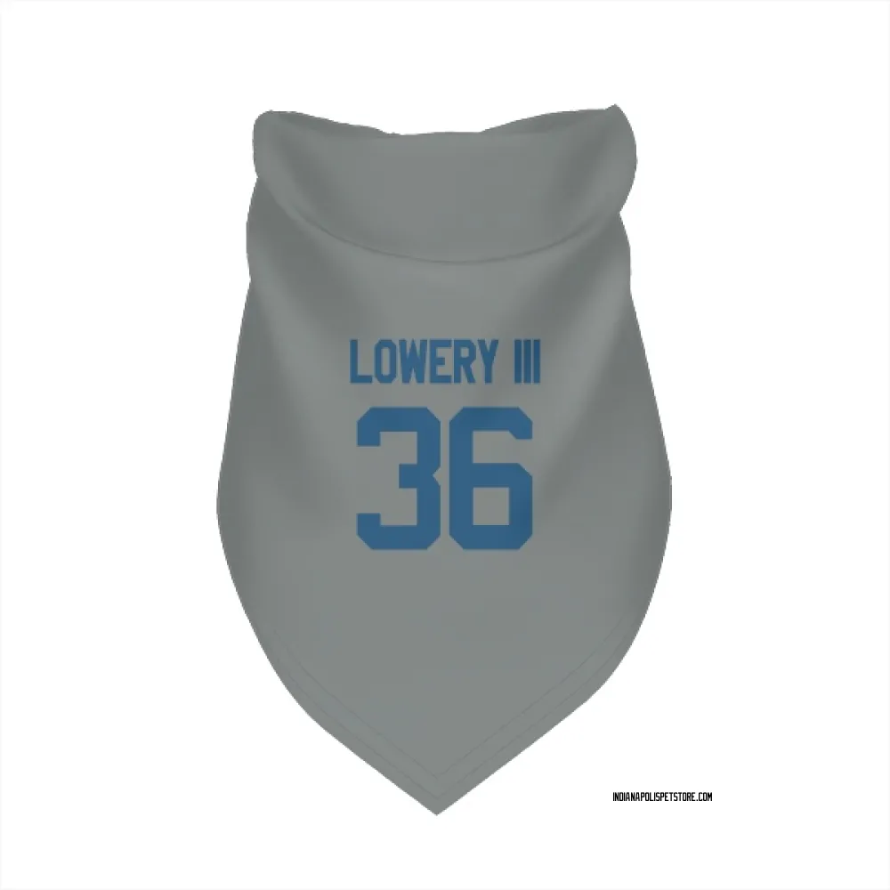 Indianapolis Colts Reuben Lowery III Gray Pet Bandana for Dog & Cat