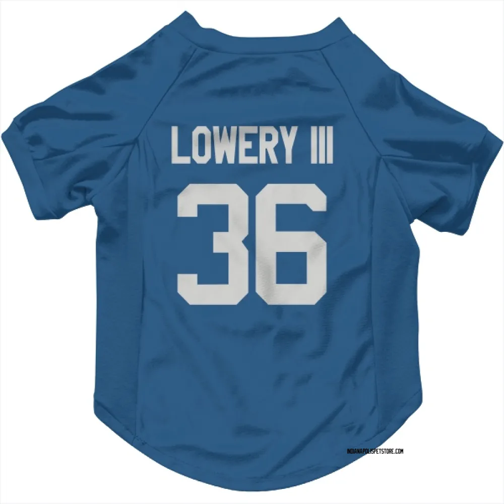 Indianapolis Colts Reuben Lowery III Royal Pet Jersey for Dog & Cat