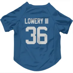 Indianapolis Colts Reuben Lowery III Royal Pet Jersey for Dog & Cat