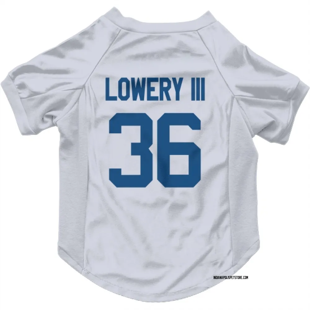 Indianapolis Colts Reuben Lowery III White Pet Jersey for Dog & Cat