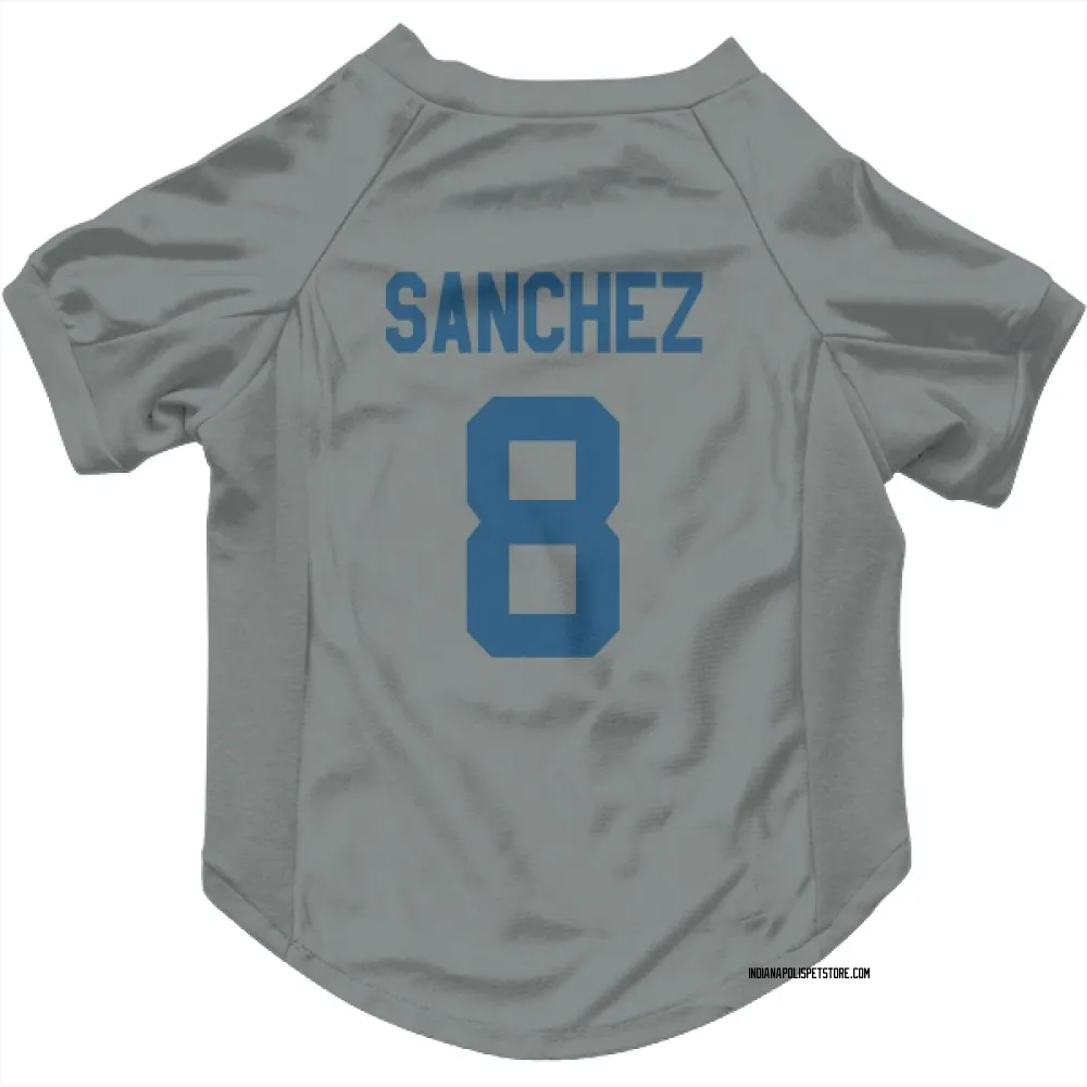 Indianapolis Colts Rigoberto Sanchez Gray Pet Jersey for Dog & Cat