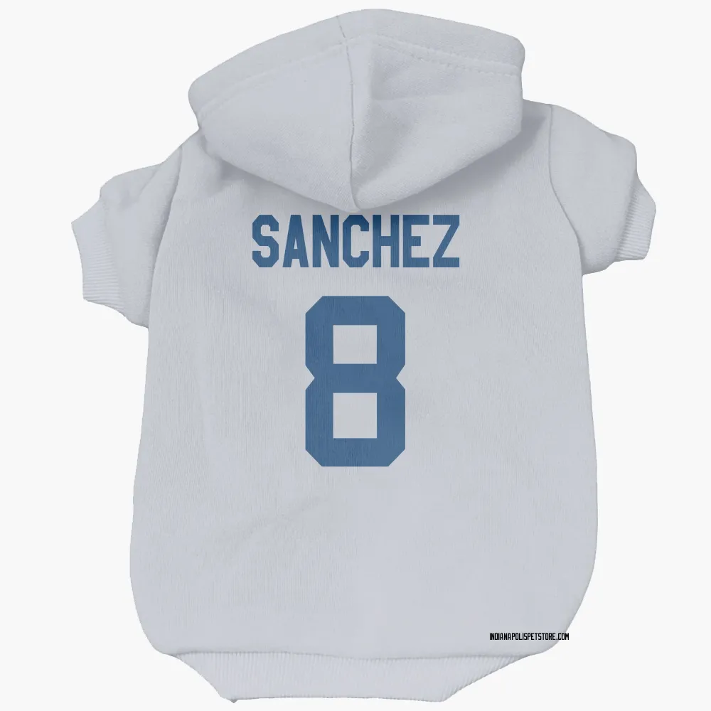 Indianapolis Colts Rigoberto Sanchez White Pet Hoodie for Dog & Cat