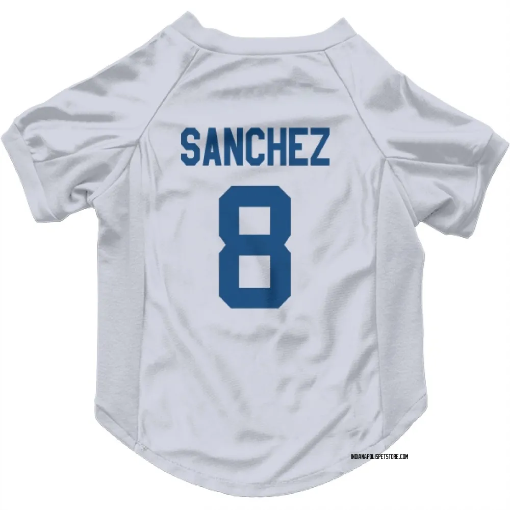 Indianapolis Colts Rigoberto Sanchez White Pet Jersey for Dog & Cat