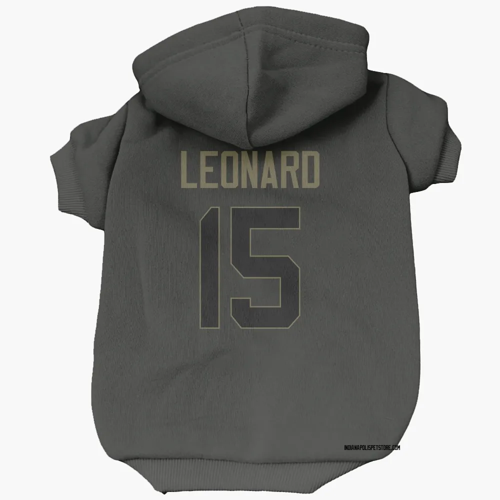 Indianapolis Colts Riley Leonard Black Service Pet Hoodie for Dog & Cat