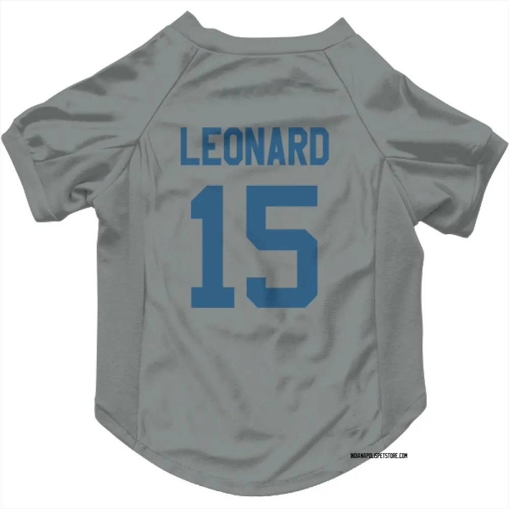 Indianapolis Colts Riley Leonard Gray Pet Jersey for Dog & Cat