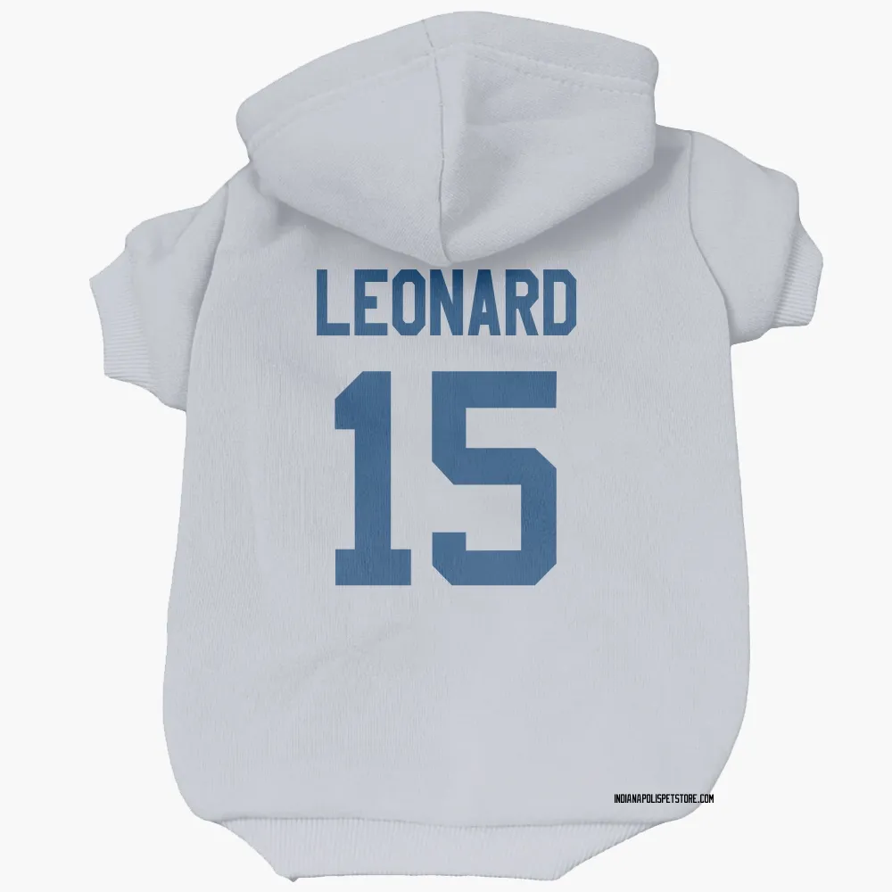 Indianapolis Colts Riley Leonard White Pet Hoodie for Dog & Cat