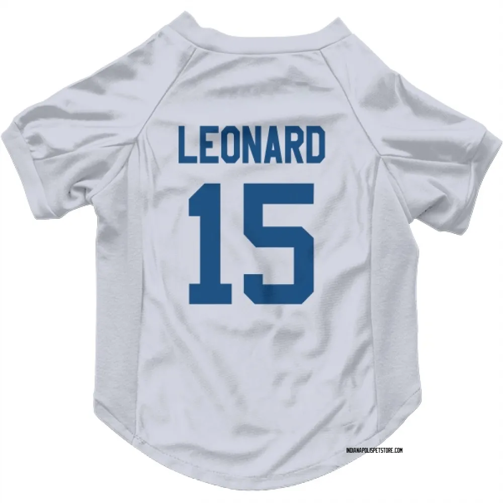 Indianapolis Colts Riley Leonard White Pet Jersey for Dog & Cat