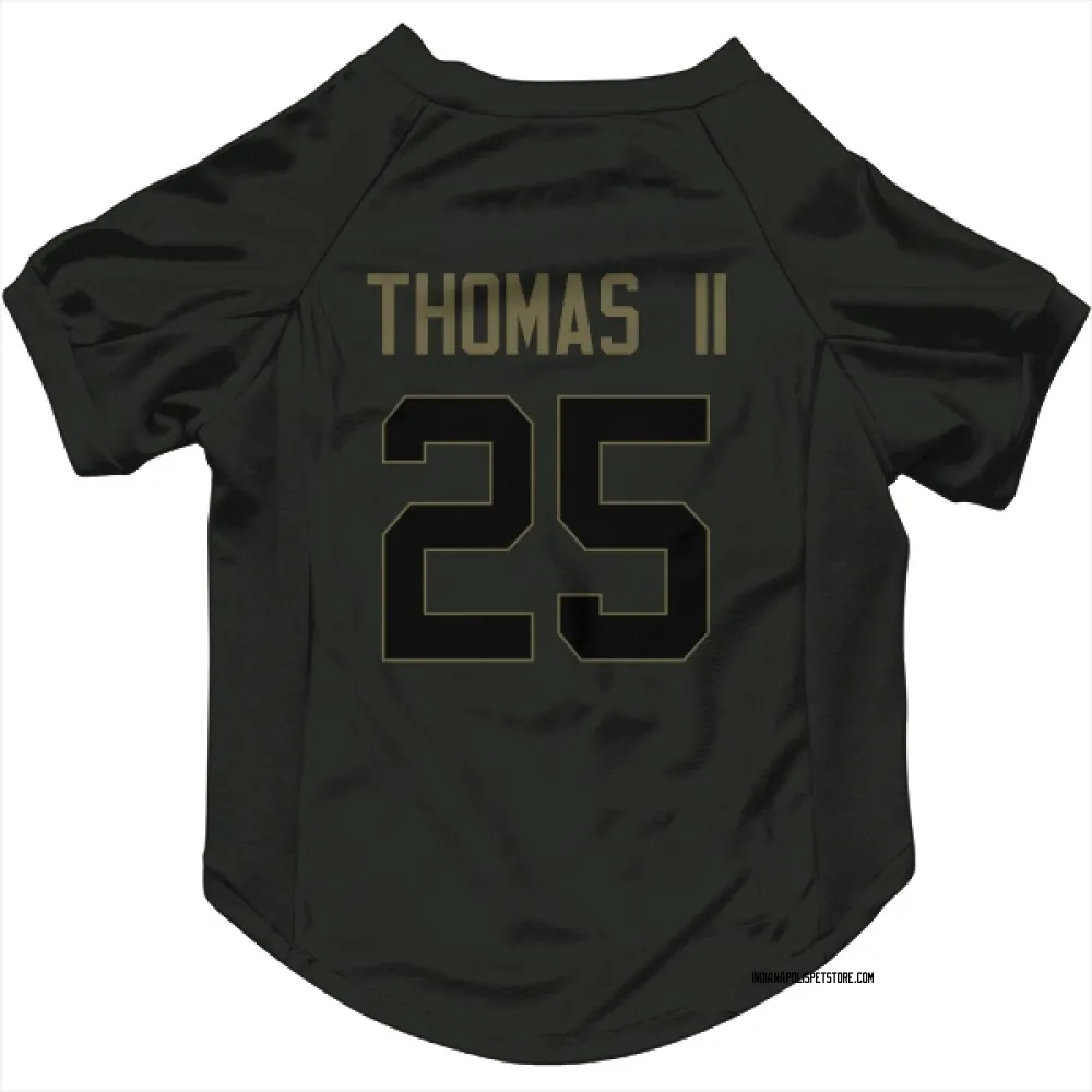 Indianapolis Colts Rodney Thomas II Black Service Pet Jersey for Dog & Cat